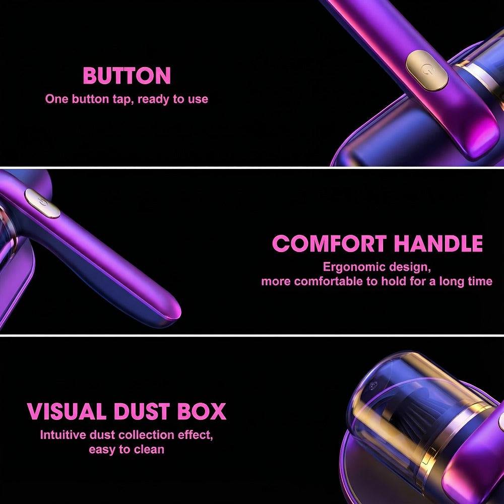 Handheld Mattress Vacuum Cleaner 12KPa ¨C Heavy-Duty Portable Bed Vacuum with Deep Cleaning, Low Noise, Allergen & Dust Mite Removal for Mattress, Sofa, Pillow & Upholstery