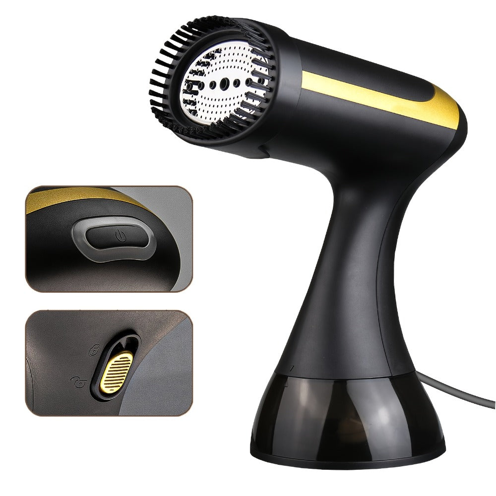 Handheld Garment Steamer 1100W 20s Fast Heating 300ml Water Tank Wrinkle Remover Steam Iron for Clothes Travel Business Home Clothing Care with Cleaning Brush Black White Carbon Fiber