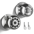 Smart Door Lock Keyless Entry ¨C 3-in-1 APP + PIN + Key Access, Auto-Lock, Wireless Bedroom Door Lock with Durable Alloy Construction, Easy Installation, Holiday Gift for Family (Silver)