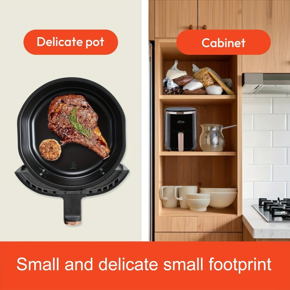 Air Fryer Large Capacity 8.5QT / 3.6QT Touchscreen | 8 Preset Functions | Non-Stick Basket | Smart Digital Control | Oil-Free Cooking for 5-6 People | Kitchen Air Fryer Oven Black