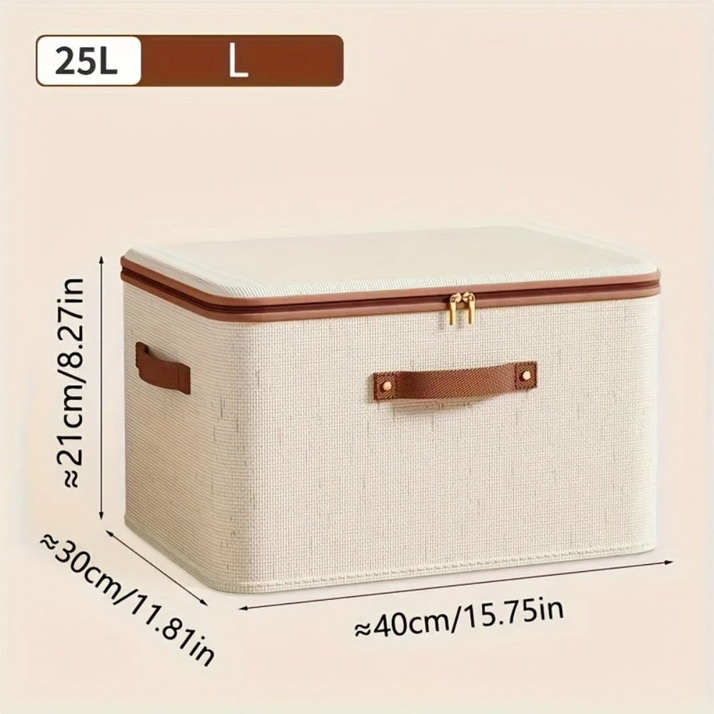 Foldable Storage Bins with Lids 2 Pack - Large Capacity Collapsible Storage Boxes Organizer for Clothes, Blankets, Books, Toys, Under Bed Storage, Closet Shelf