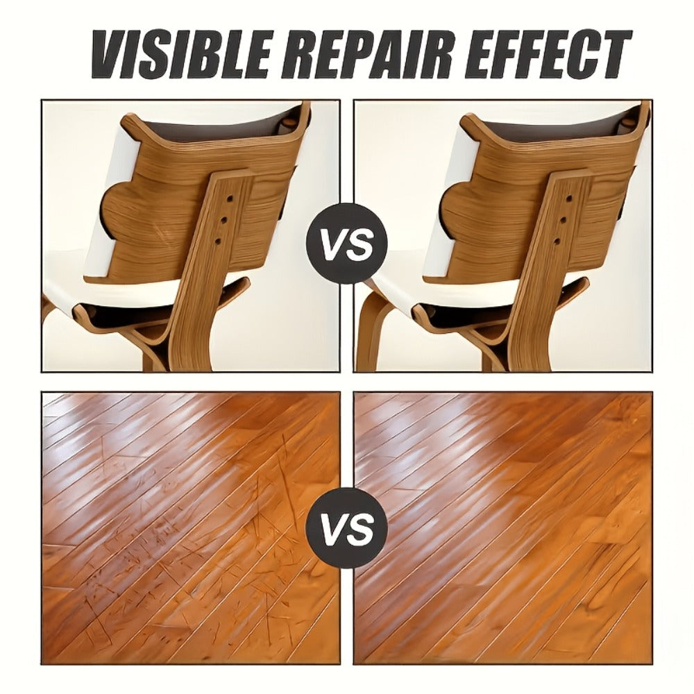 Wood Repair Paste Filler - Furniture Scratch Crack Restore Agent for Doors Cabinets Tables Chairs Floors - Color Restoring Wood Putty Easy Apply Fast Dry Surface Repair Kit