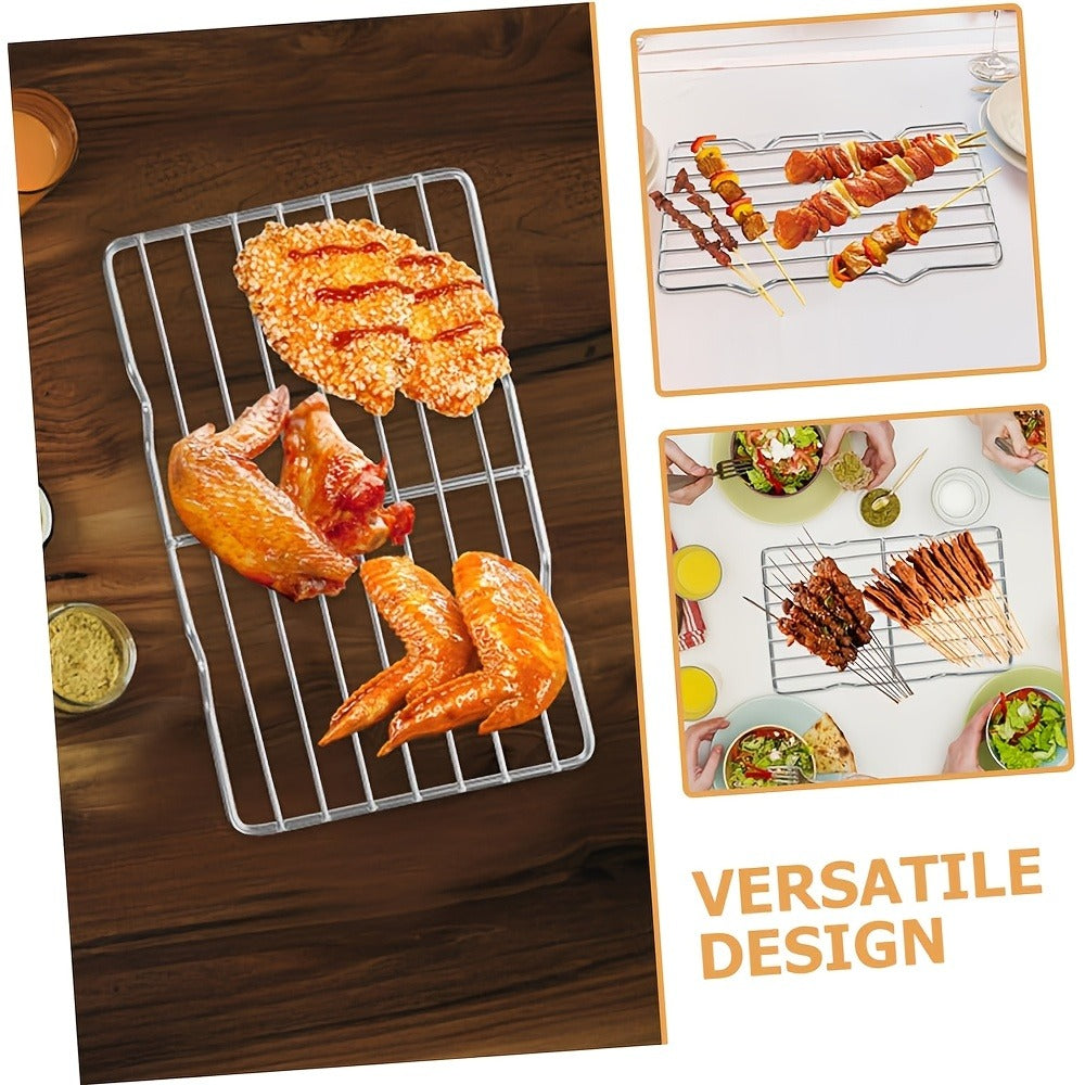 Cooling Rack 2pcs, Heavy Duty Carbon Steel Baking Rack for Cookies, Cakes and Roasting, Oven Safe Wire Rack for Grilling Turkey, Fits Standard Baking Sheet, for Home and Commercial Kitchen Use