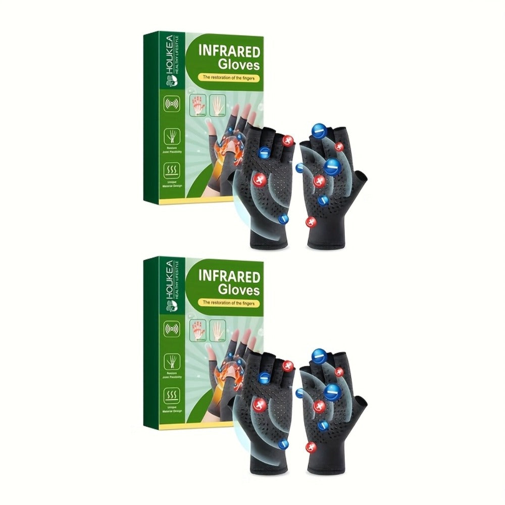 Compression Arthritis Gloves Breathable Joint Care 2 Pairs for Men & Women ¨C Polyester Hand Support Gloves for Arthritis Pain Relief, Daily Use, Sports & Leisure Activities