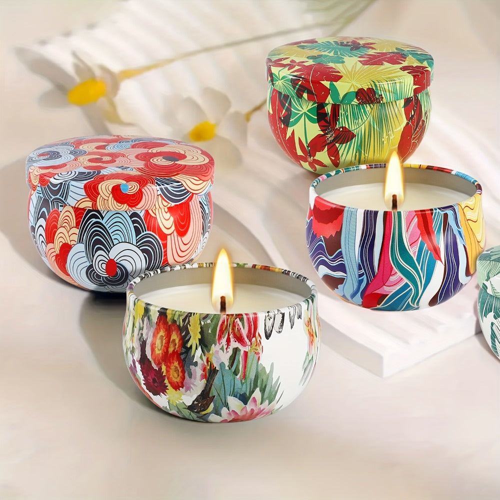 Scented Candles Set of 24 ¨C Soy Wax Candles with Essential Oils, 2.5 Oz Travel Size Candle Gift Set for Women, Rain Scent for Home Decor, Aromatherapy, Birthday, Valentine's Day & Holiday Gifts