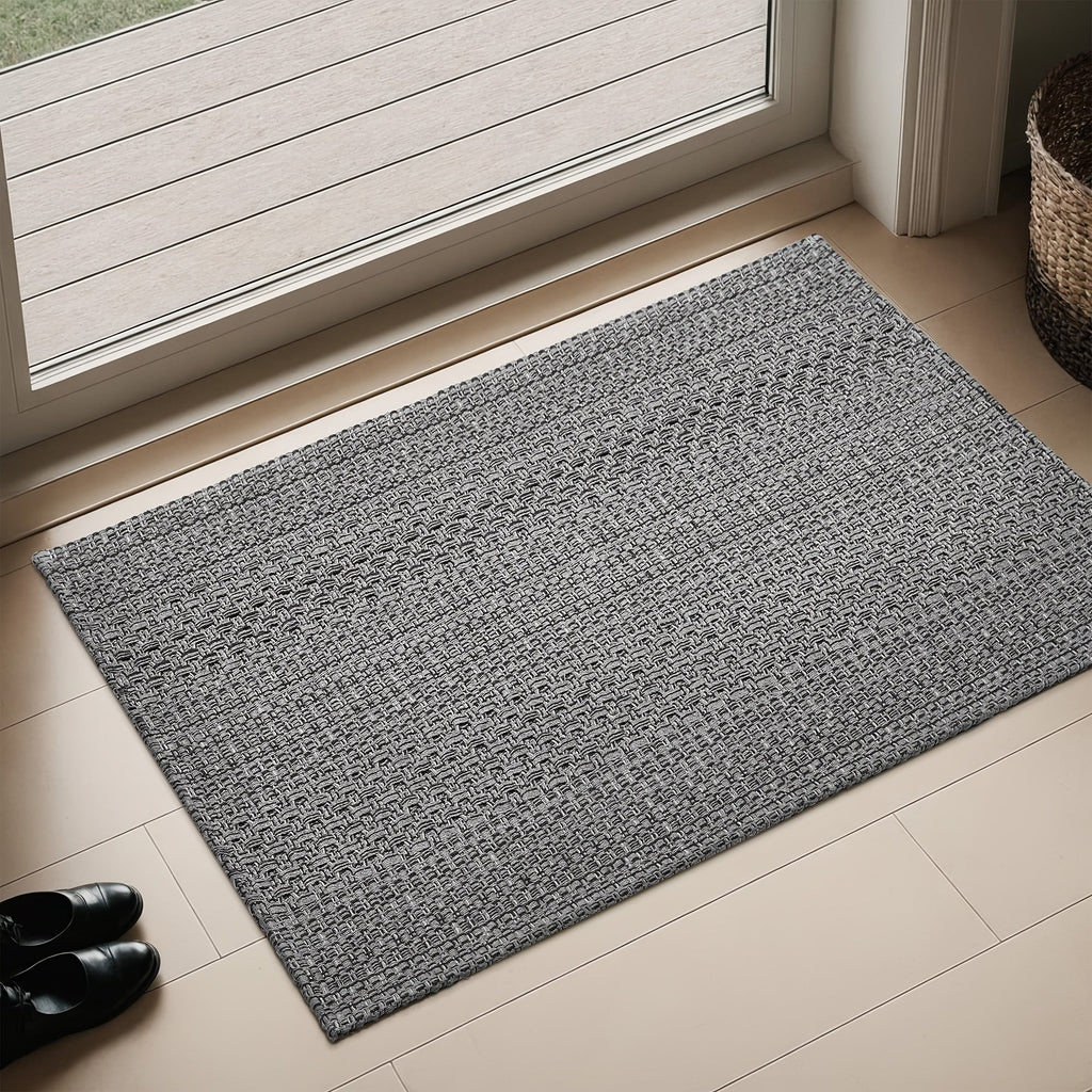 Washable Area Rug Non-Slip Rubber Backed Braided Woven Cotton Kitchen Mat Indoor Entryway Living Room Bedroom Floor Rug Multi-Size