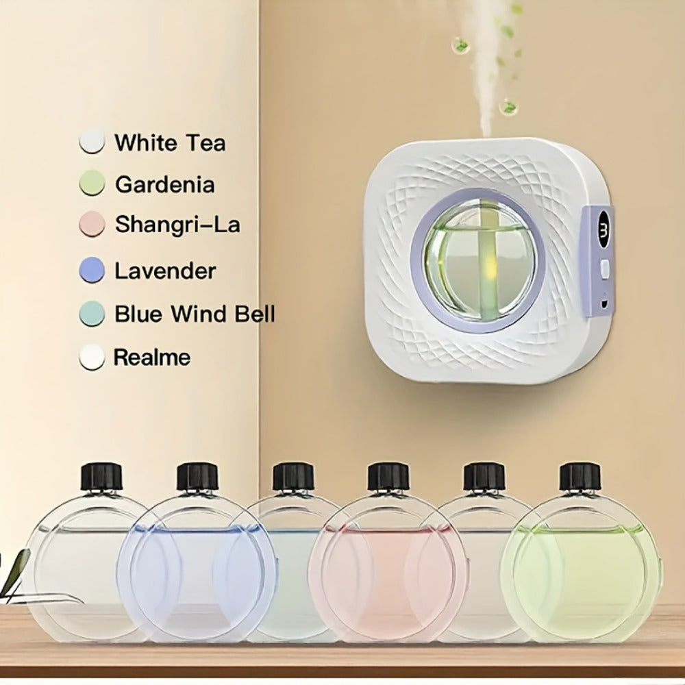 Aromatherapy Diffuser Spray Set with Essential Oils & Automatic Timer | Air Humidifier & Room Freshener for Bedroom, Bathroom, Car & Pet Room, Long-Lasting Fragrance & Odor Eliminator, 3 or 6 Bottles