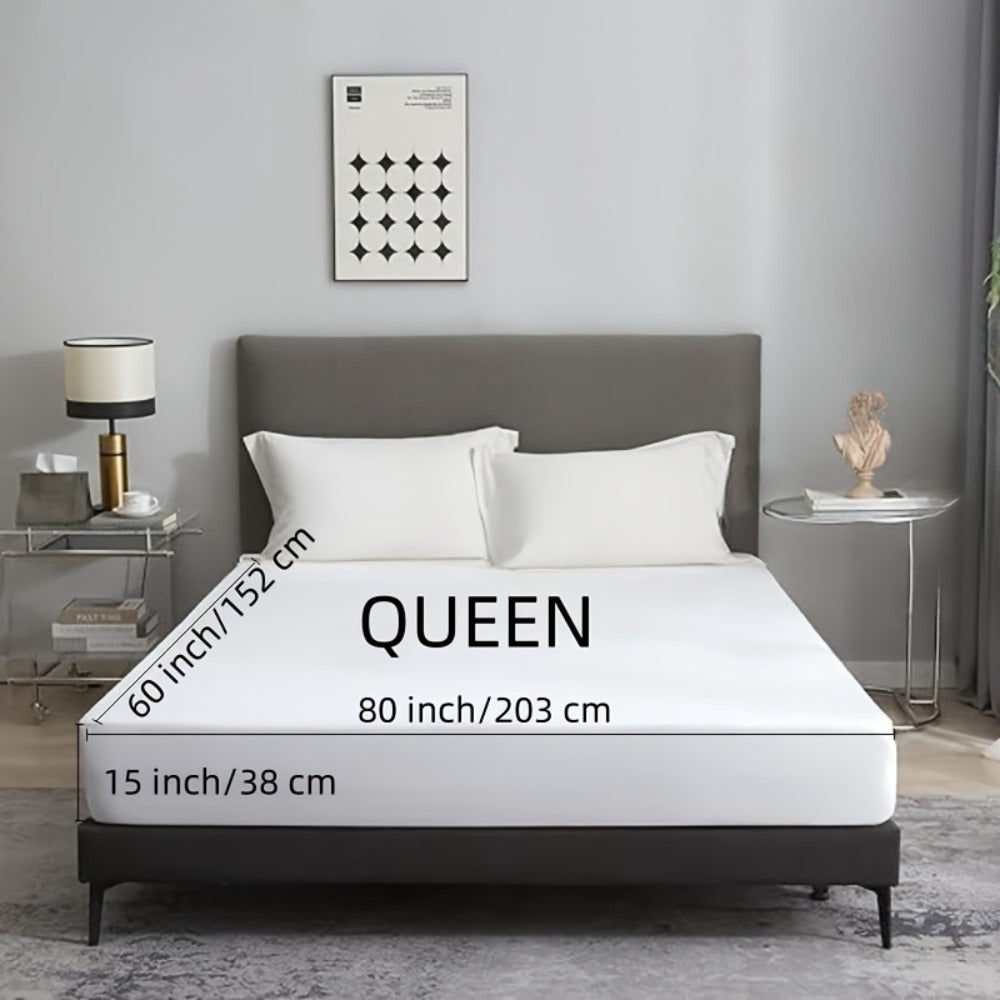 Waterproof Mattress Protector 2 Pack - Soft Microfiber Terry Cover, Noiseless Washable Fitted Sheet 8¡±-14¡± Deep Pocket, Twin Full Queen King