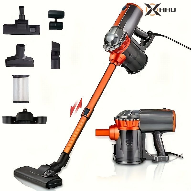 600W 4-in-1 Handheld Stick Vacuum Cleaner 20Kpa Strong Suction Low Noise Design - Lightweight Portable for Pet Hair, Hard Floors & Carpets, 110V Electric Vacuum with Multiple Attachments, Orange & Purple