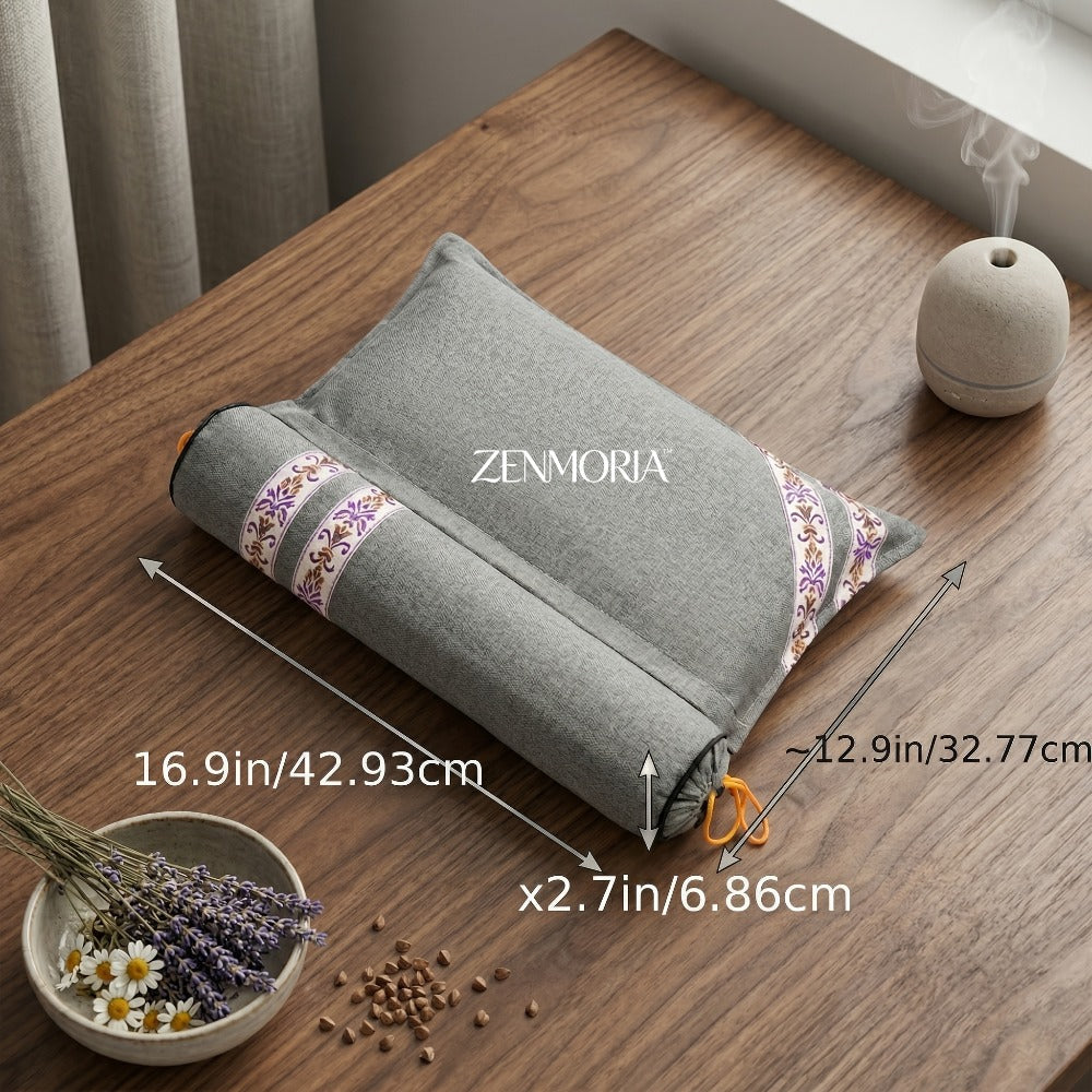 Detachable 2-in-1 Buckwheat Pillow ¨C Ergonomic Support & Adjustable Comfort for Better Sleep