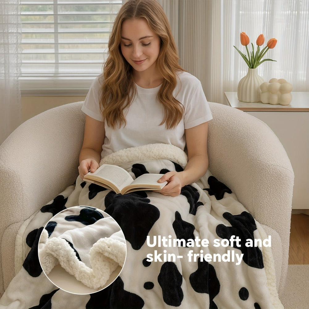 400-450gsm Heavyweight Flannel Blanket ¨C Thick Warm Woven Throw for Bed, Sofa & Bedroom, Machine Washable, 16 Patterns, 4 Sizes