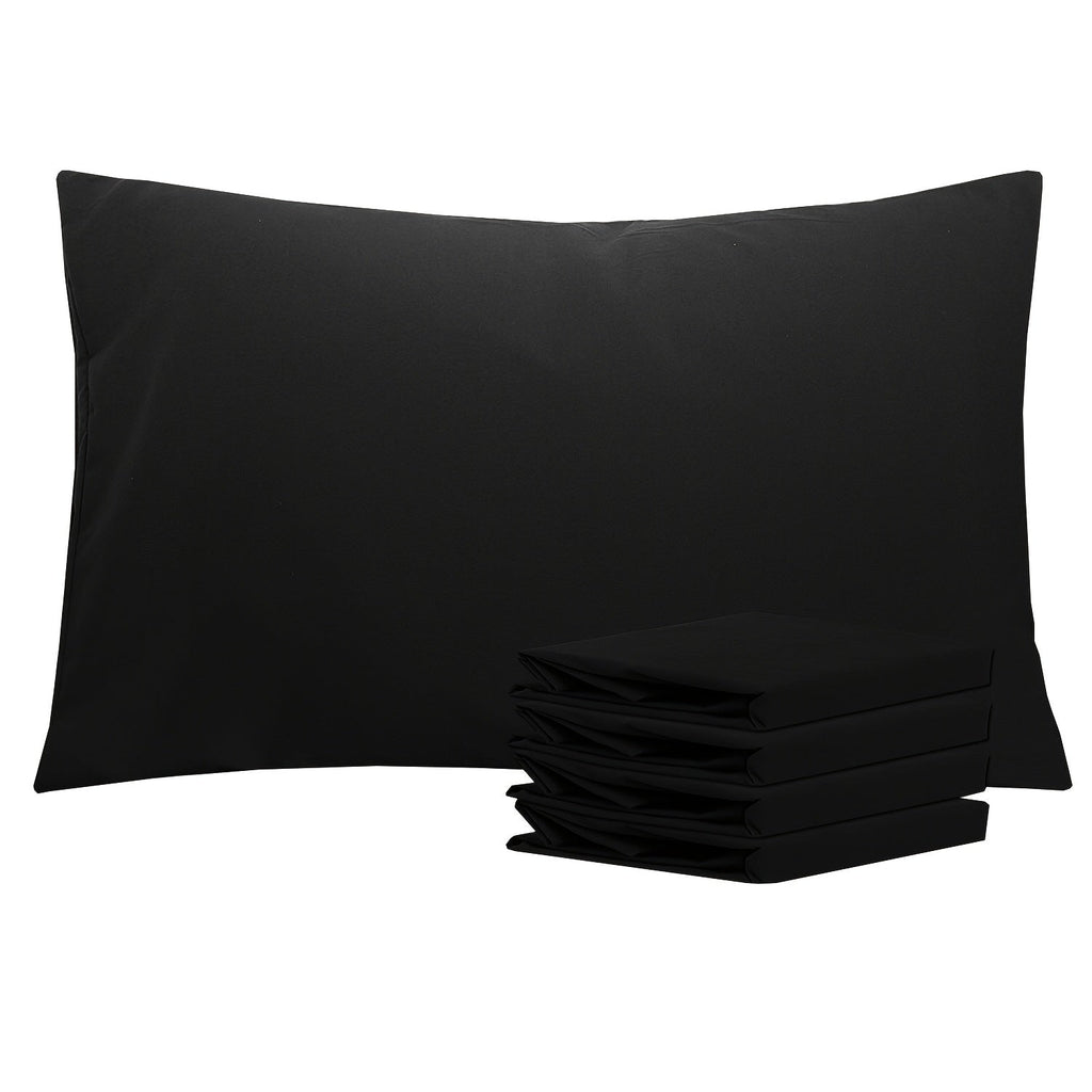 Pillowcases 4 Pack Queen 20x30 ¨C Brushed Microfiber Soft Wrinkle-Free Fade-Resistant Envelope Closure Solid Color 32 Colors