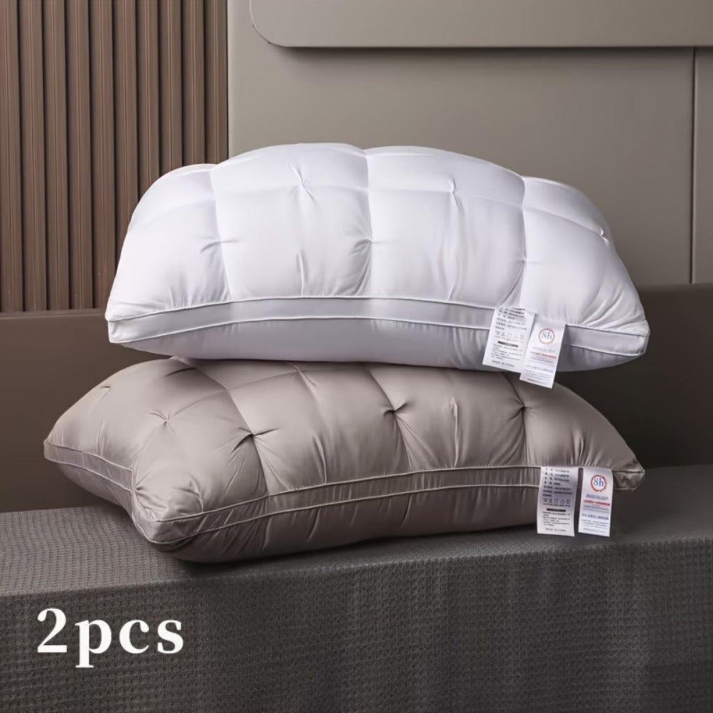 Hotel Quality Bed Pillows Ultra Soft Polyester Fill for Side Back Stomach Sleepers Machine Washable Luxury Sleep Pillow Set