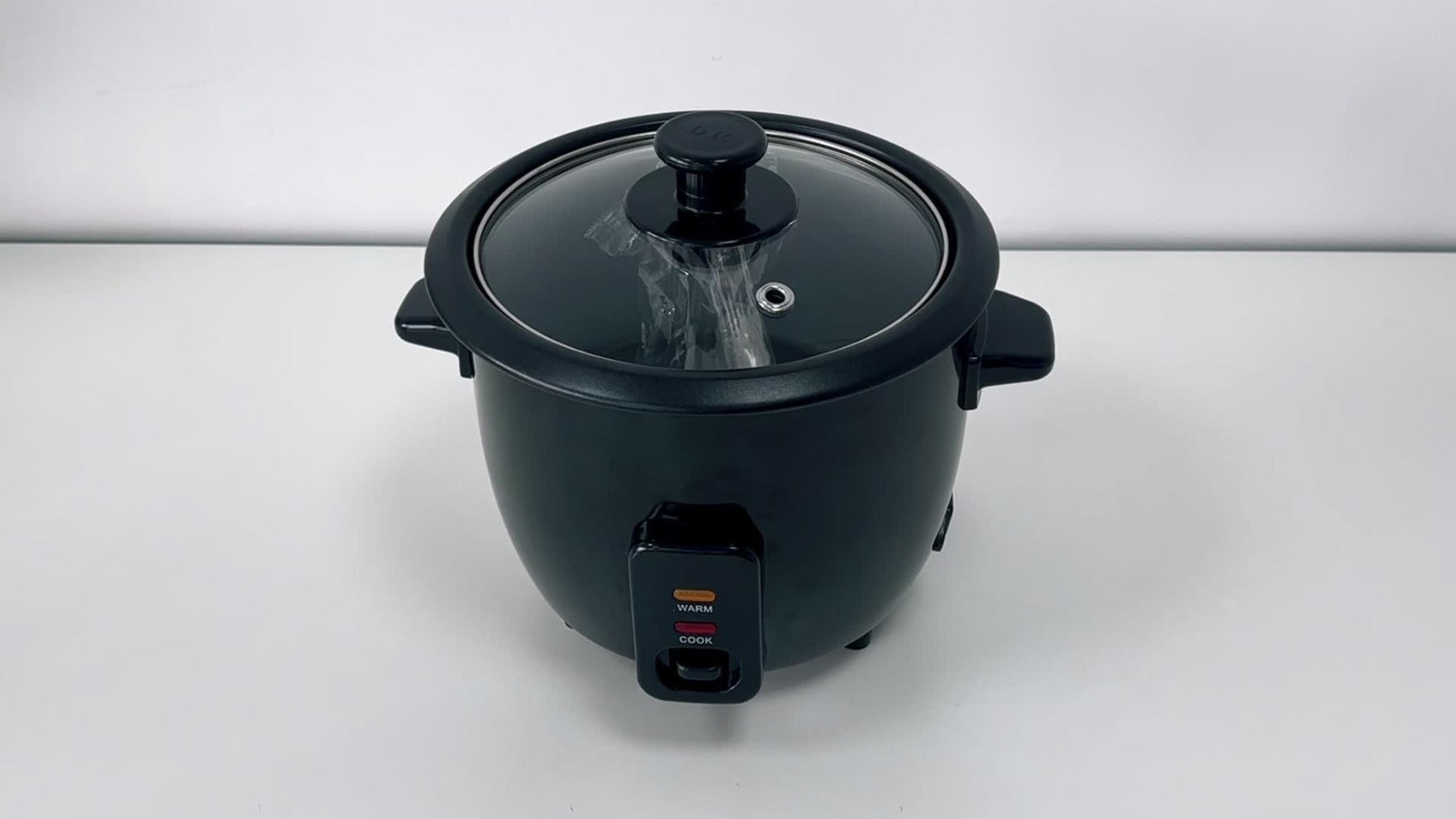 Rice Cooker Small Mini 3-Cup Uncooked 6-Cup Cooked ¨C 1.5Qt Electric Rice Pot with Auto Keep Warm, One-Touch Operation, Oatmeal Cooker & Soup Maker for Individuals & Small Families, Black