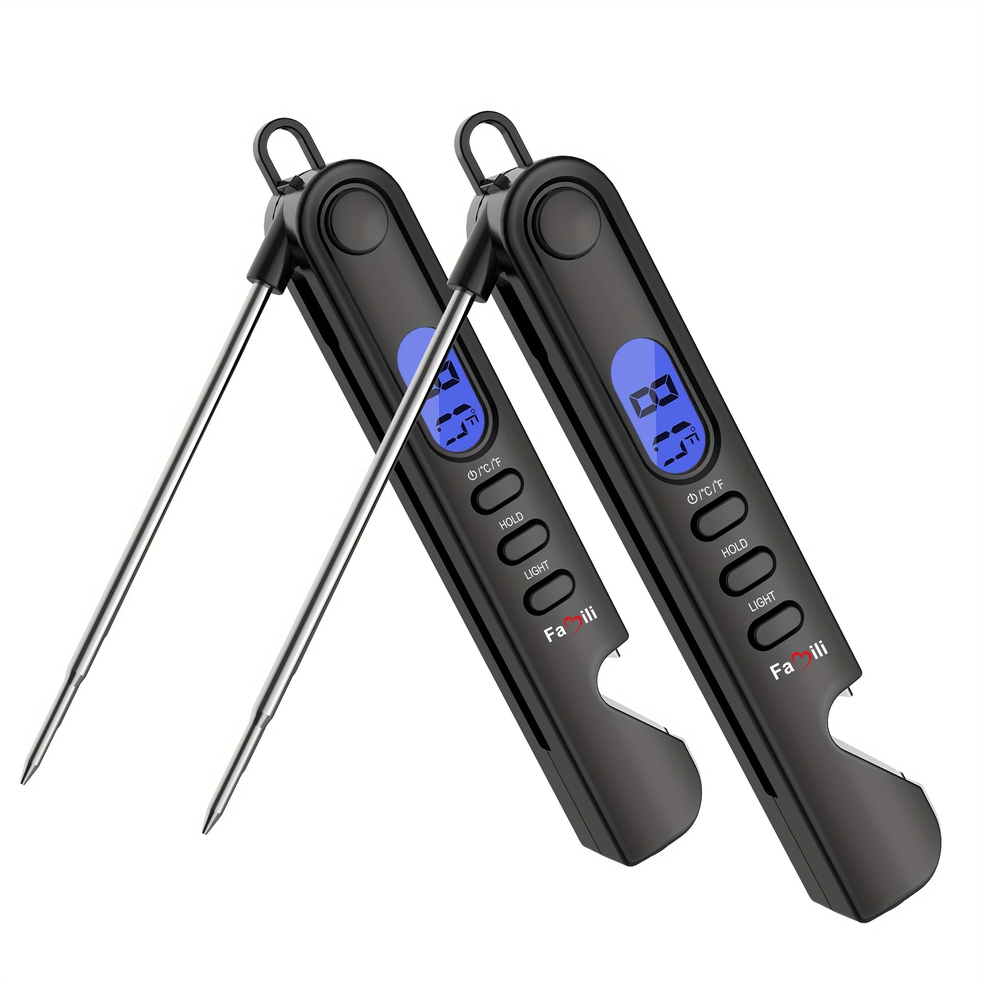 Digital Instant Read Meat Thermometer Foldable Probe Backlit Display Magnet for BBQ Grill Oven Smoker Baking Kitchen Food Thermometer Gift