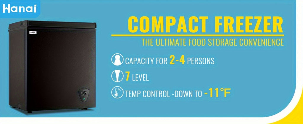 Chest Freezer, Compact Mini Deep Freezer with 7-Level Temperature Control (-11.2¡ãF to 50¡ãF), Low Noise R600a Compressor, Removable Basket ¨C 3.8 Cu Ft Upright Freezer for Dorm, Apartment, Garage & Home Kitchen