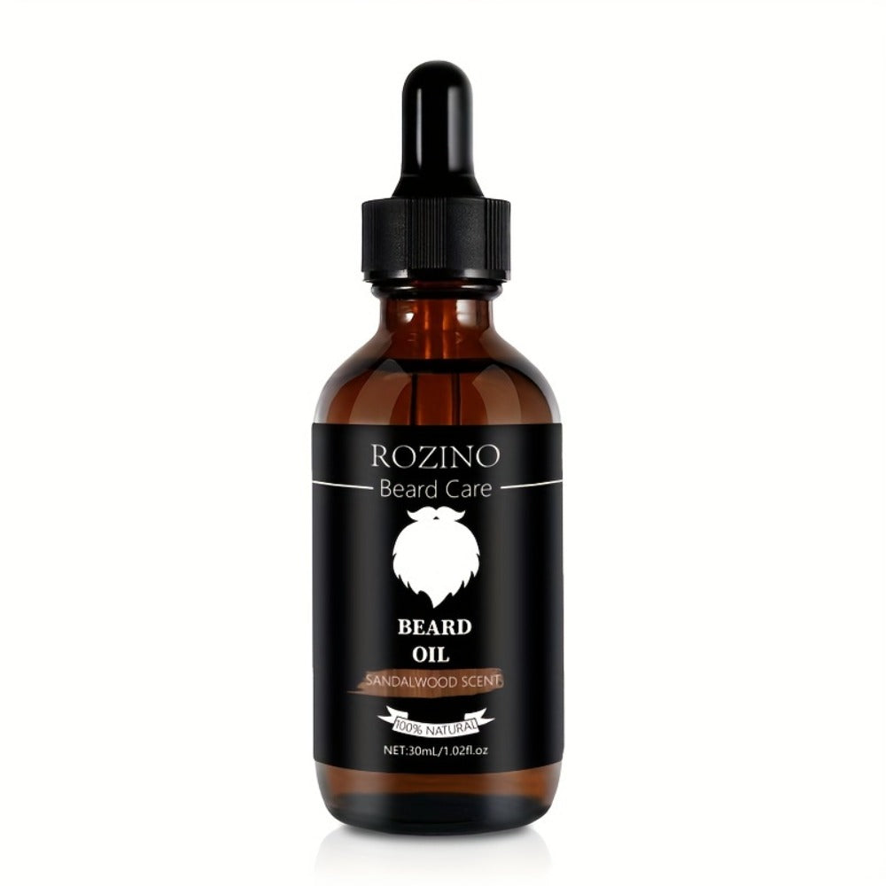 Beard Oil for Men ¨C Sandalwood Scent with Plant Essence, Deep Moisturizing & Nourishing Beard Care Oil for Soft Smooth Glossy Beard, Daily Grooming Essential for Men, 30ml
