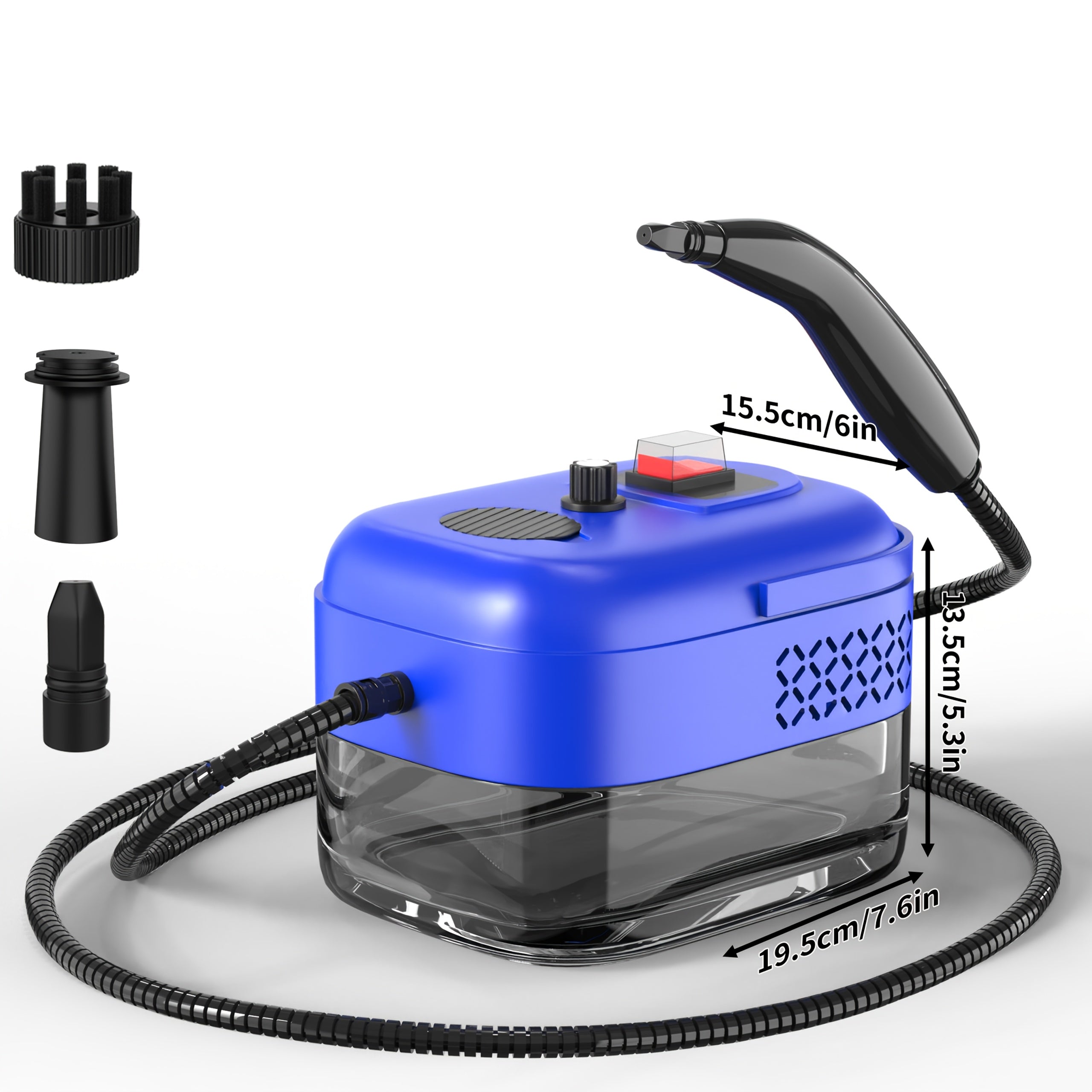 Handheld Steam Cleaner High Pressure 9-Gear Adjustment & LCD Display, 1200ml Water Tank, Portable High-Temp Steamer for Kitchen Carpet Sofa Grout Tile