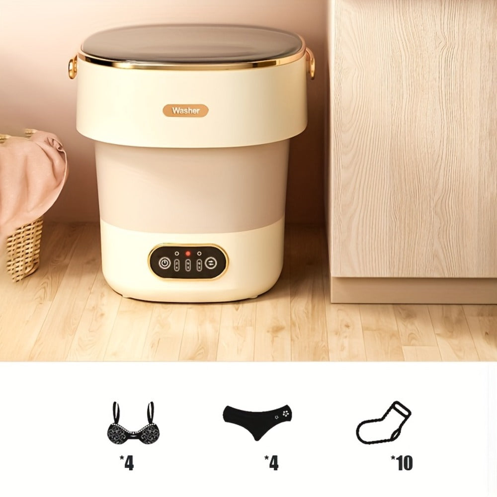 Portable Washing Machine Foldable Mini Washer Large Capacity for Underwear Socks Baby Clothes Apartment Dorm Travel Camping