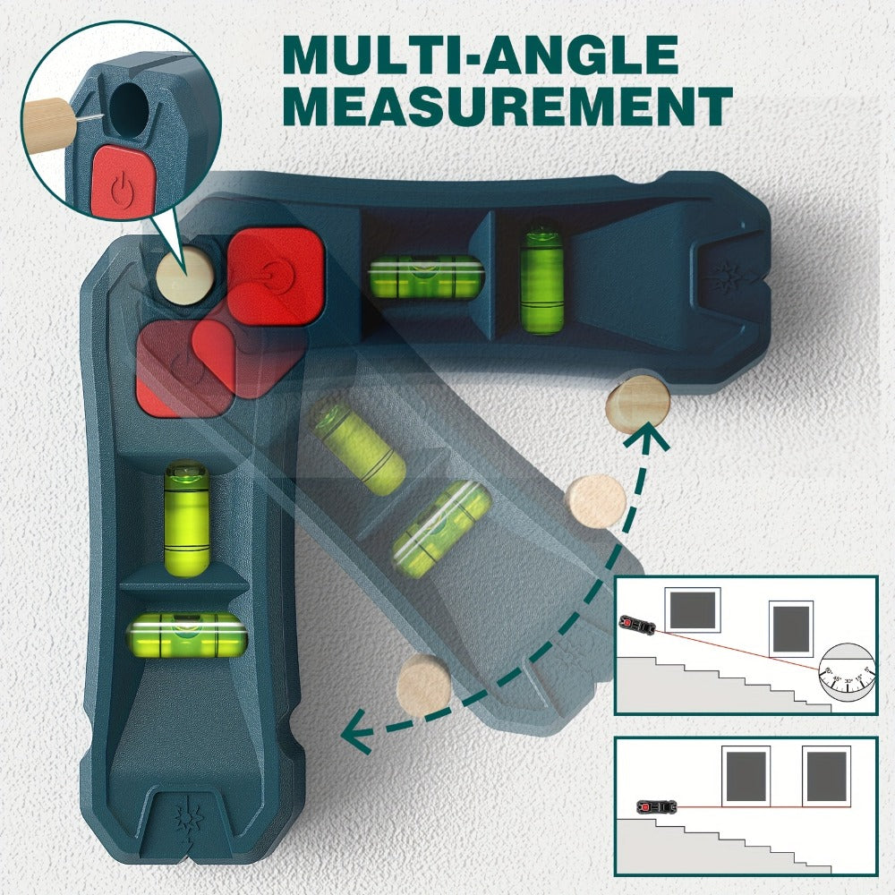 Magnetic Stud Finder with Laser Level ¨C High Brightness Laser Marker, Horizontal & Vertical Bubble Level, Wall Detector for Drywall & Wood, Nail Locator for Hanging Pictures & Home Renovation