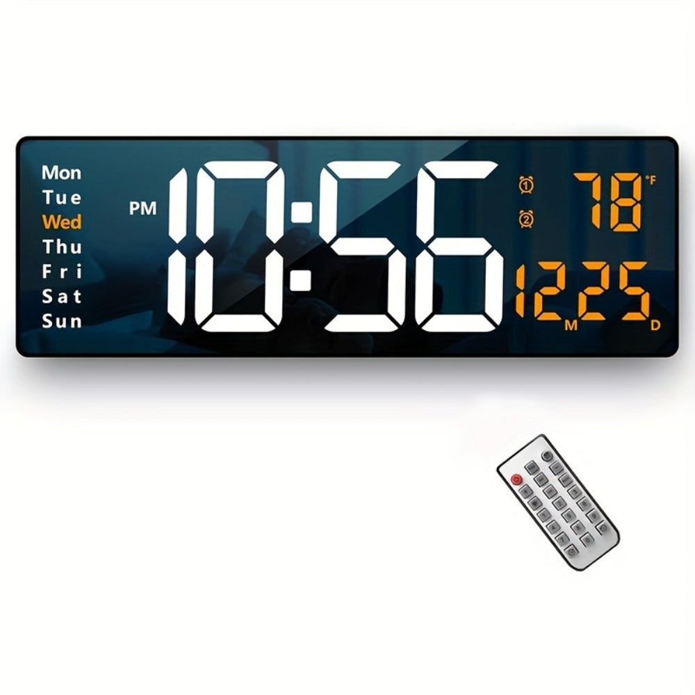 LED Digital Alarm Clock with Dual Alarm, Countdown Timer & 4-Level Dimmer for Bedside Nightstand