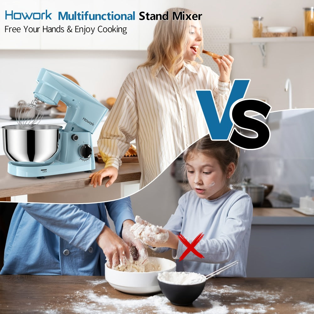 Stand Mixer 5QT, 10-Speed Electric Kitchen Mixer with Dough Hook, Flat Beater, Wire Whip & Pouring Shield ¡ª Dishwasher-Safe Attachments for Baking, Bread, Cake & Cookie Dough