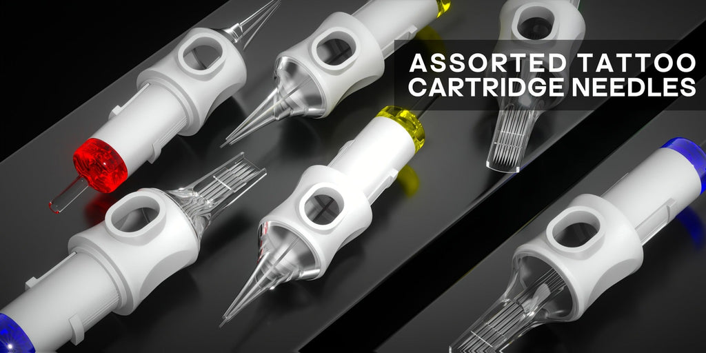 Tattoo Cartridge Needles 50pcs Mixed Size Set - Poseidon V6 Assorted Round Liner Shader Curved Magnum Disposable Needles 3RL 5RL 7RL 9RL 5RS 9RS 9RM 11RM 15RM 7M1 for Tattoo Machine
