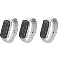 Ultrasonic Mosquito Repellent Bracelet 3-Pack ¨C USB Rechargeable Intelligent Bug Repellent Wristband for Camping, Outdoor, Hiking & Travel, Waterproof Mosquito Control Bracelet for Adults & Kids