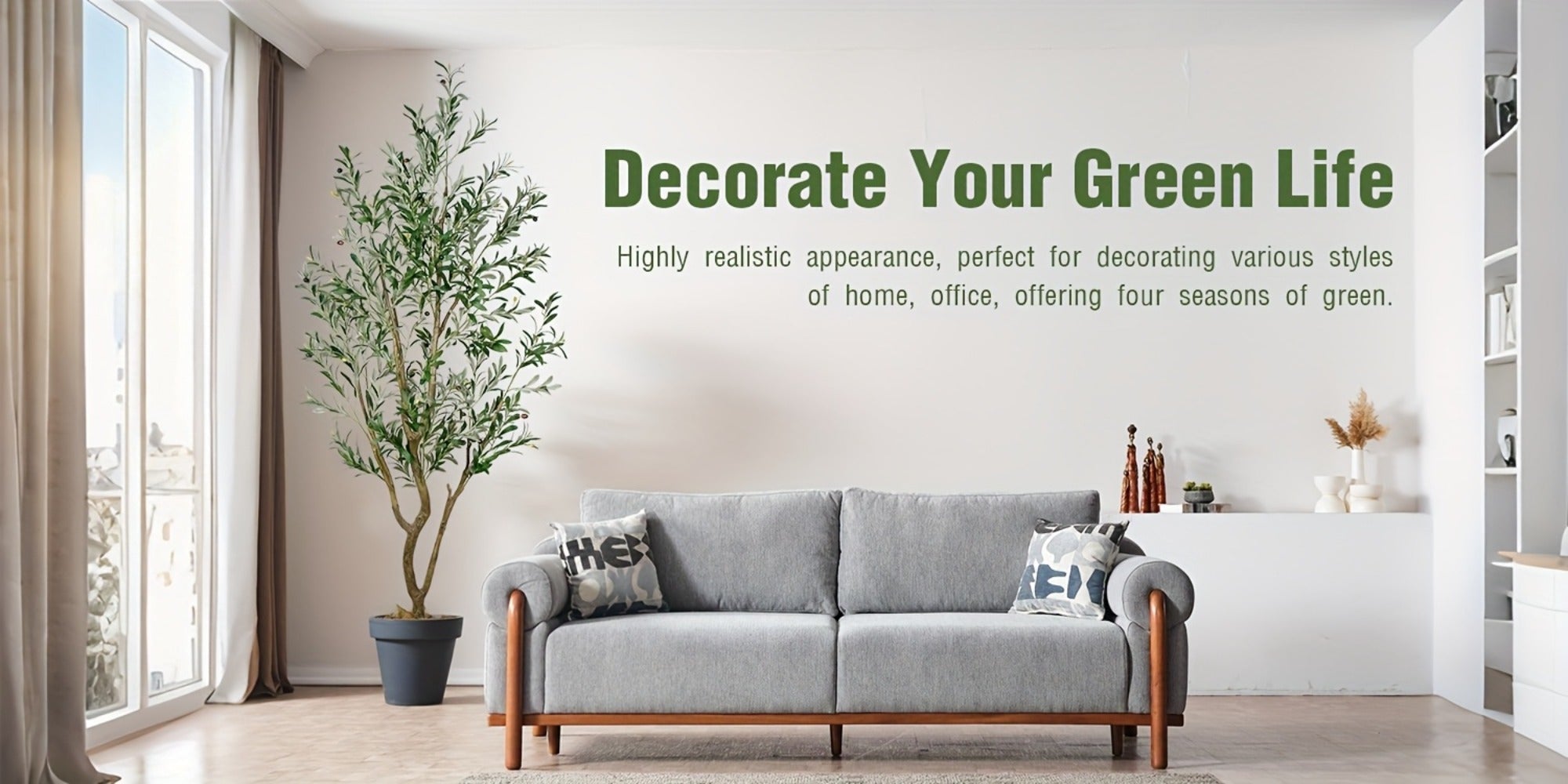 Artificial Olive Tree Indoor Tall Faux Potted Plant with Lifelike Leaves and Fruits for Living Room Office Bedroom Porch Home Decor Housewarming Gift 5FT 6FT 7FT