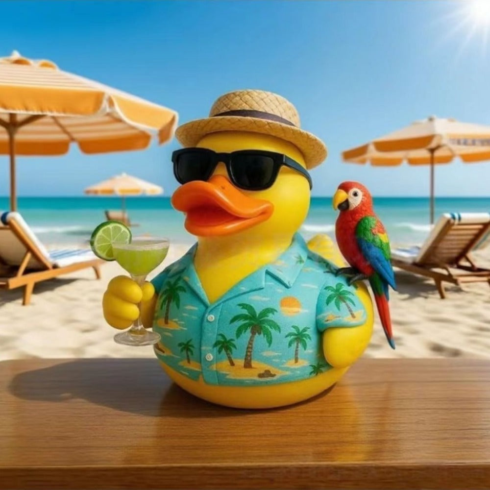 Resin Duck Figurine Tabletop Decor ¨C Beach Style Ornament, Handcrafted Home Decoration, Thanksgiving Gift for Friends & Car Accessories