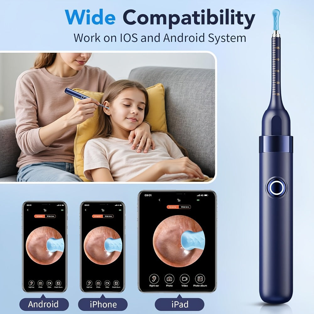 Earwax Removal Tool Set with Light & Camera ¨C Rechargeable Ear Cleaning Kit for iOS & Android, Ear Wax Remover with Otoscope
