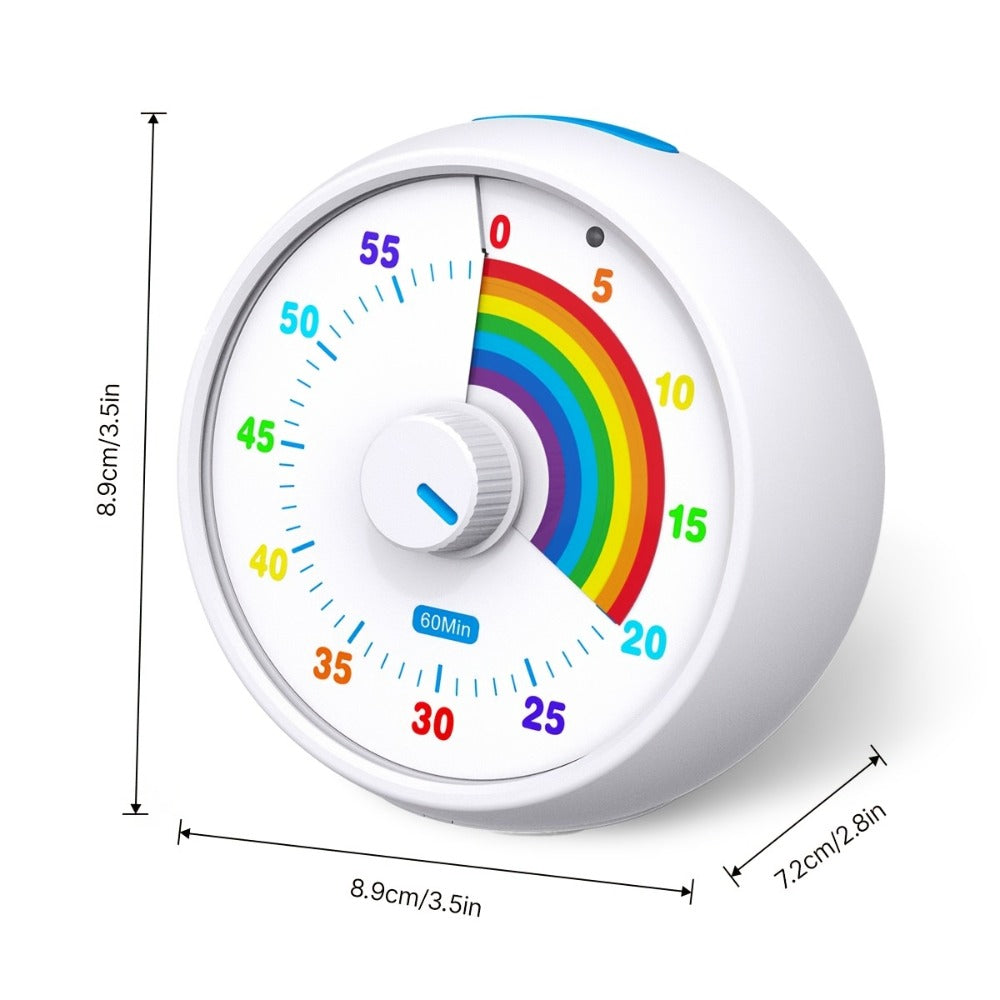 Visual Countdown Timer 60 Minute ¨C Silent Operation Time Management Clock for Classroom, Office, Kitchen & Desktop, Multiple Colors Available