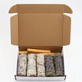 Smudge Sticks Gift Set - White Sage, Lavender & Palo Santo Hand-Tied Cleansing Bundle for Meditation, Spiritual Practice & Mindfulness - Natural Aromatherapy Incense Kit