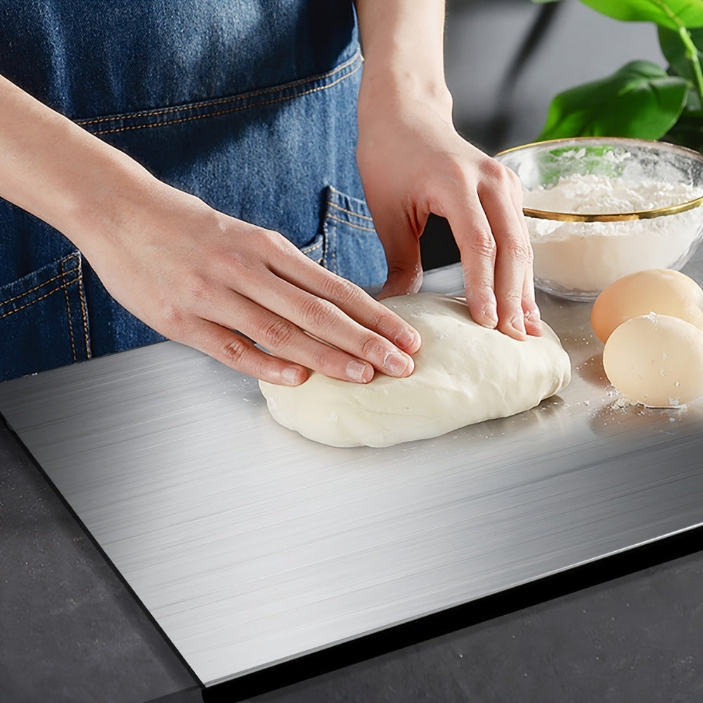 Stainless Steel Cutting Board Large Extra Thick 304 Food Grade Metal Chopping Board Non-Slip Butcher Block for Kitchen Meat Vegetables Fruits with Juice Groove