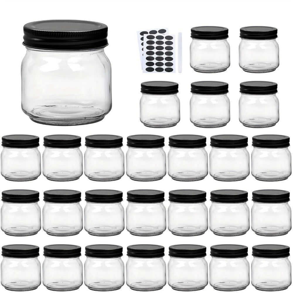 Mason Jars 8oz Glass Jars with Lids ¨C 9/18/27/36 Pack Regular Mouth Canning Jars for Storage, Spices, Jelly, Jam, Honey & Caviar | Dishwasher Safe Spiral Lid Kitchen Storage Containers Set