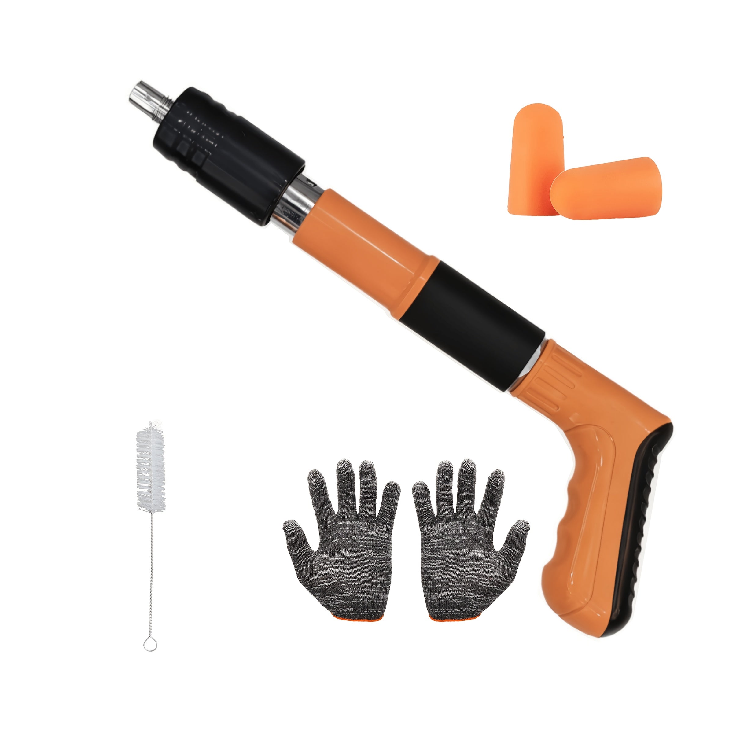 Hand Nail Gun Compact ¨C Portable Steel Nail Driver for Cement Walls, Concrete & Wood, Mini Manual Nailer for DIY Home Repair & Household Projects, Available in Orange, Green & Yellow