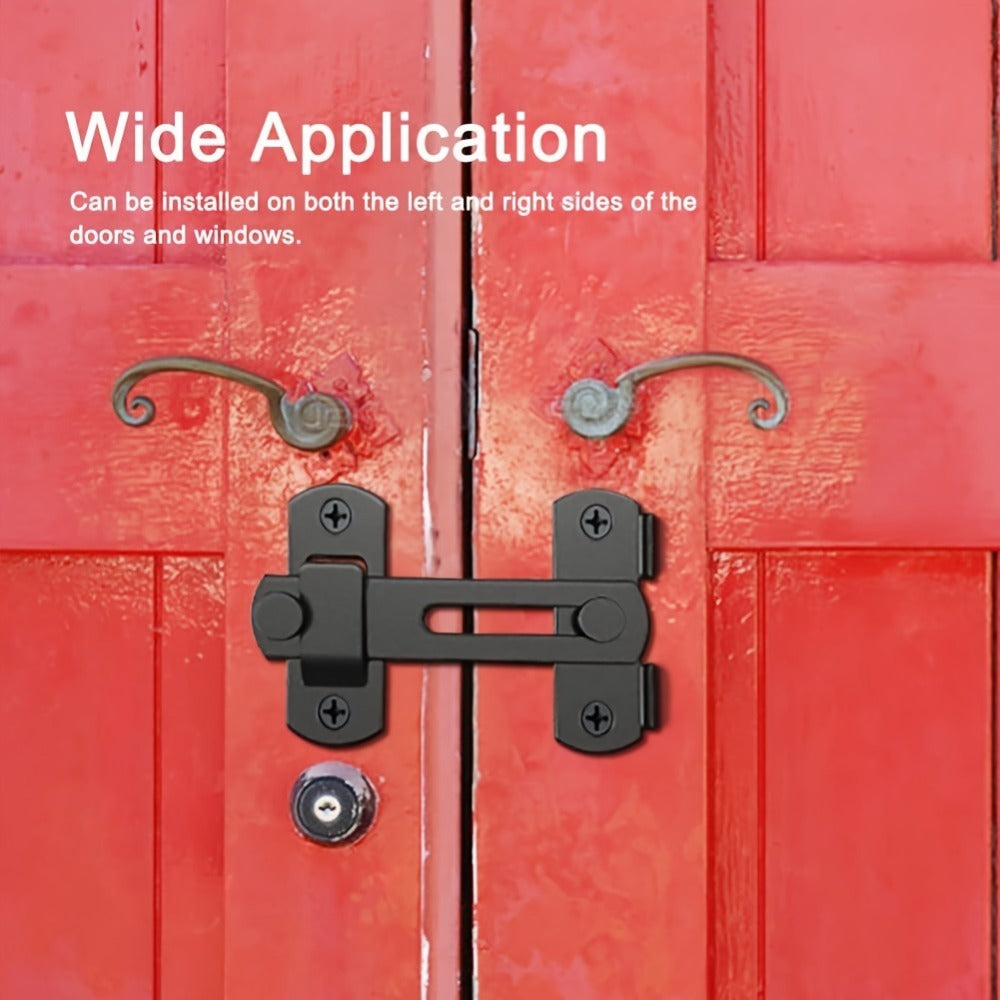 Stainless Steel Door Bolt Lock 180¡ã Flip Latch ¨C Set of 4 Heavy Duty Security Locks with 2 Keys for Garage Stable Bathroom Outdoor Gate Shed Fence Home Door
