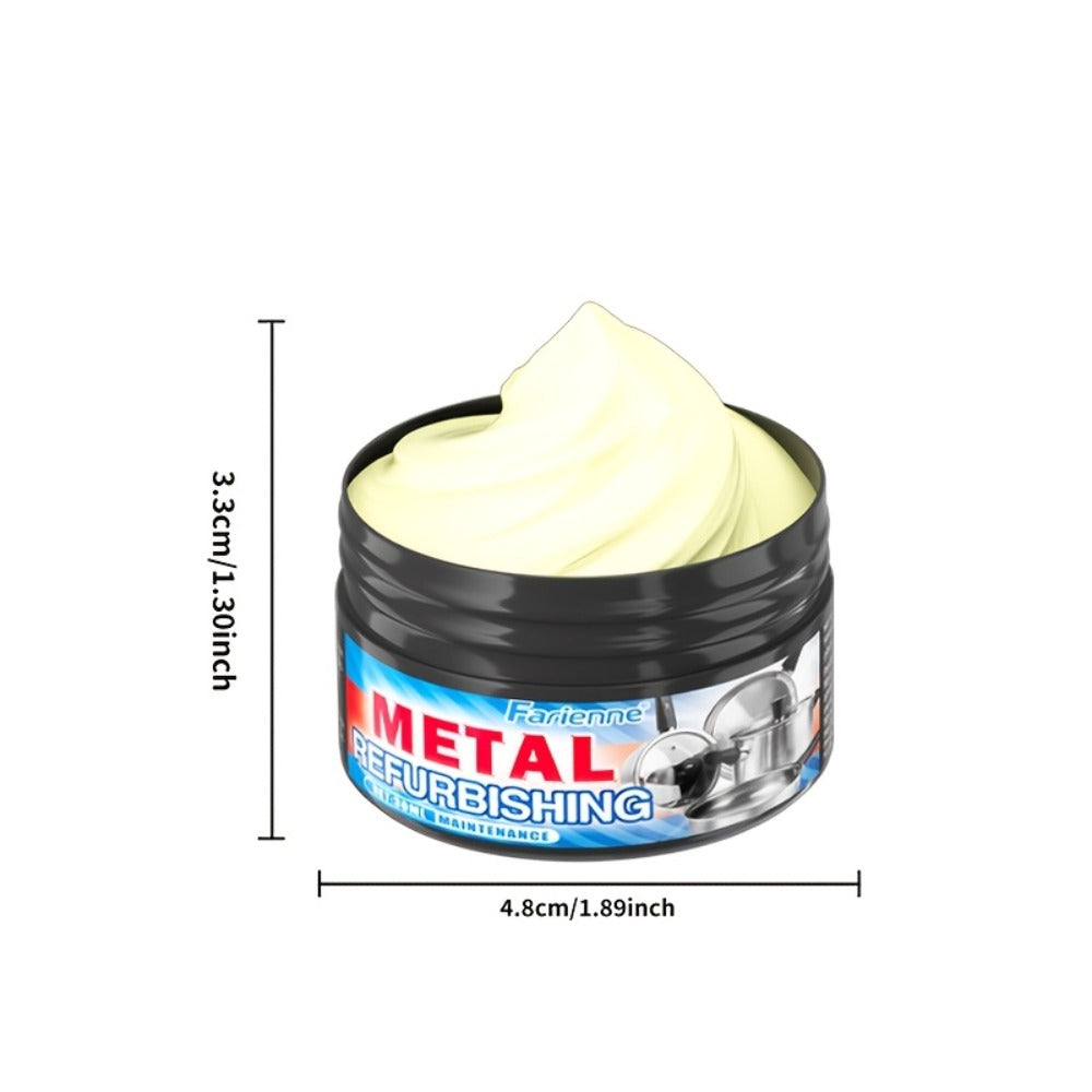 Heavy Duty Oven and Cookware Cleaning Paste with Frosted Sponge 1.01oz - Quickly Removes Stubborn Scorch Marks Grease & Oil from Pots Pans Stoves Ovens & Metal Surfaces, Metal Polishing Paste Kitchen Cleaner