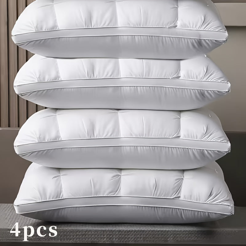 Hotel Quality Bed Pillows Ultra Soft Polyester Fill for Side Back Stomach Sleepers Machine Washable Luxury Sleep Pillow Set