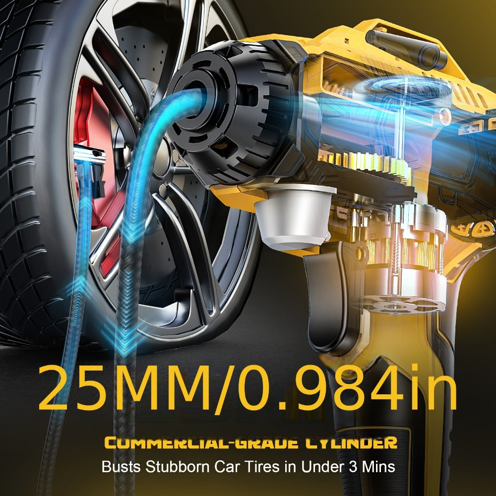 Cordless Tire Inflator 160PSI Portable Air Compressor Compatible with DeWalt 20V / 18V Battery ¨C Digital Pressure Gauge, Fast Inflation for Cars, Motorcycles, Bicycles & Sports Balls (Battery Not Included)