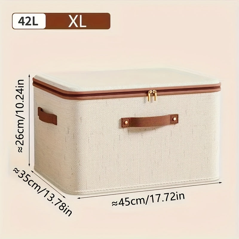 Foldable Storage Bins with Lids 2 Pack - Large Capacity Collapsible Storage Boxes Organizer for Clothes, Blankets, Books, Toys, Under Bed Storage, Closet Shelf