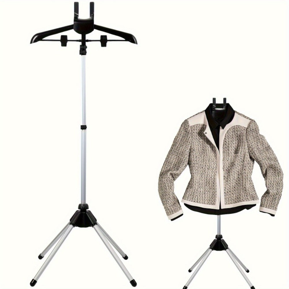 Clothes Drying Rack Foldable Height Adjustable Telescopic Ironing Rack, Aluminum Alloy Garment Rack with 360¡ã Rotating Arm, Multi-Layer Hanging Drying Stand, Space-Saving Laundry Rack for Home Bedroom