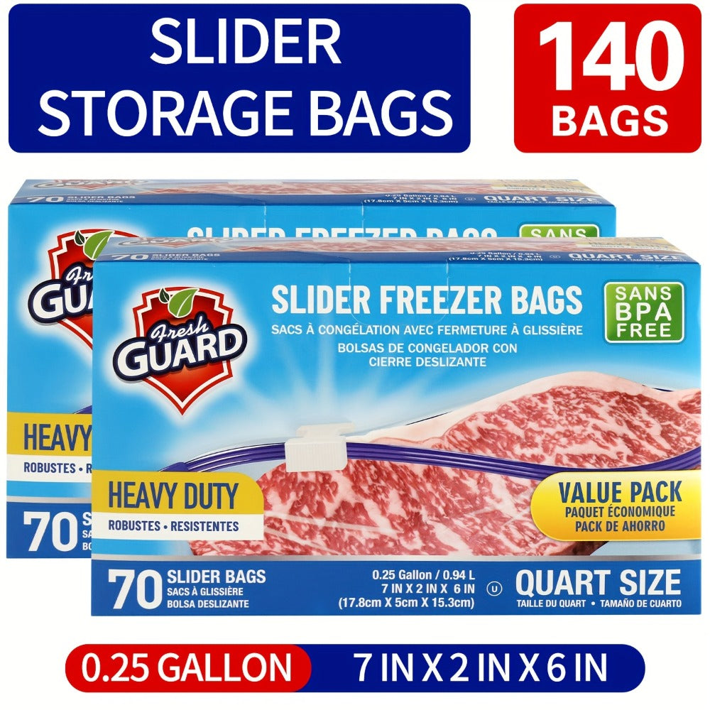 Heavy Duty Slider Storage Bags Ziplock Freezer Bags for Food Fruit Meat Vegetable Grain Kitchen