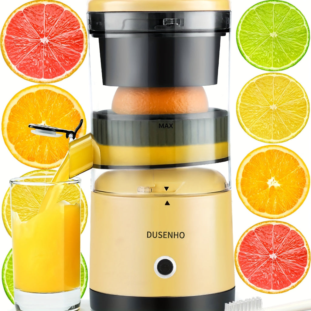 Electric Citrus Juicer Rechargeable USB-C ¨C Portable Electric Orange Juicer Machine with 45W Motor, BPA-Free, Quiet Operation, Cleaning Brush Included, for Orange Lemon Lime