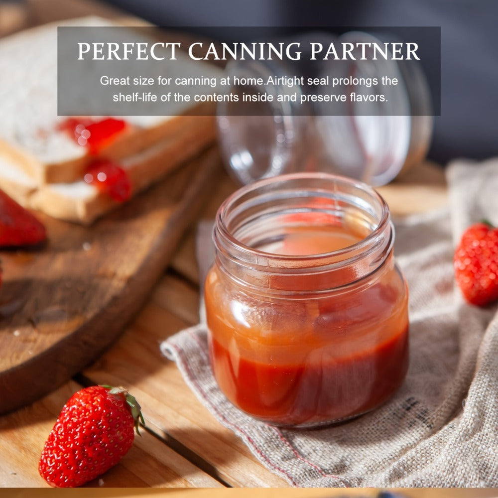 Mason Jars 8oz Glass Jars with Lids ¨C 9/18/27/36 Pack Regular Mouth Canning Jars for Storage, Spices, Jelly, Jam, Honey & Caviar | Dishwasher Safe Spiral Lid Kitchen Storage Containers Set