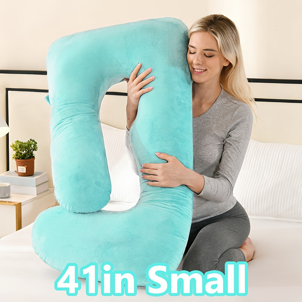 Maternity Pillow Full Body Pillow J-Shaped Pregnancy Pillow with Removable Cover Back Leg Tummy Support Multiple Styles & Sizes