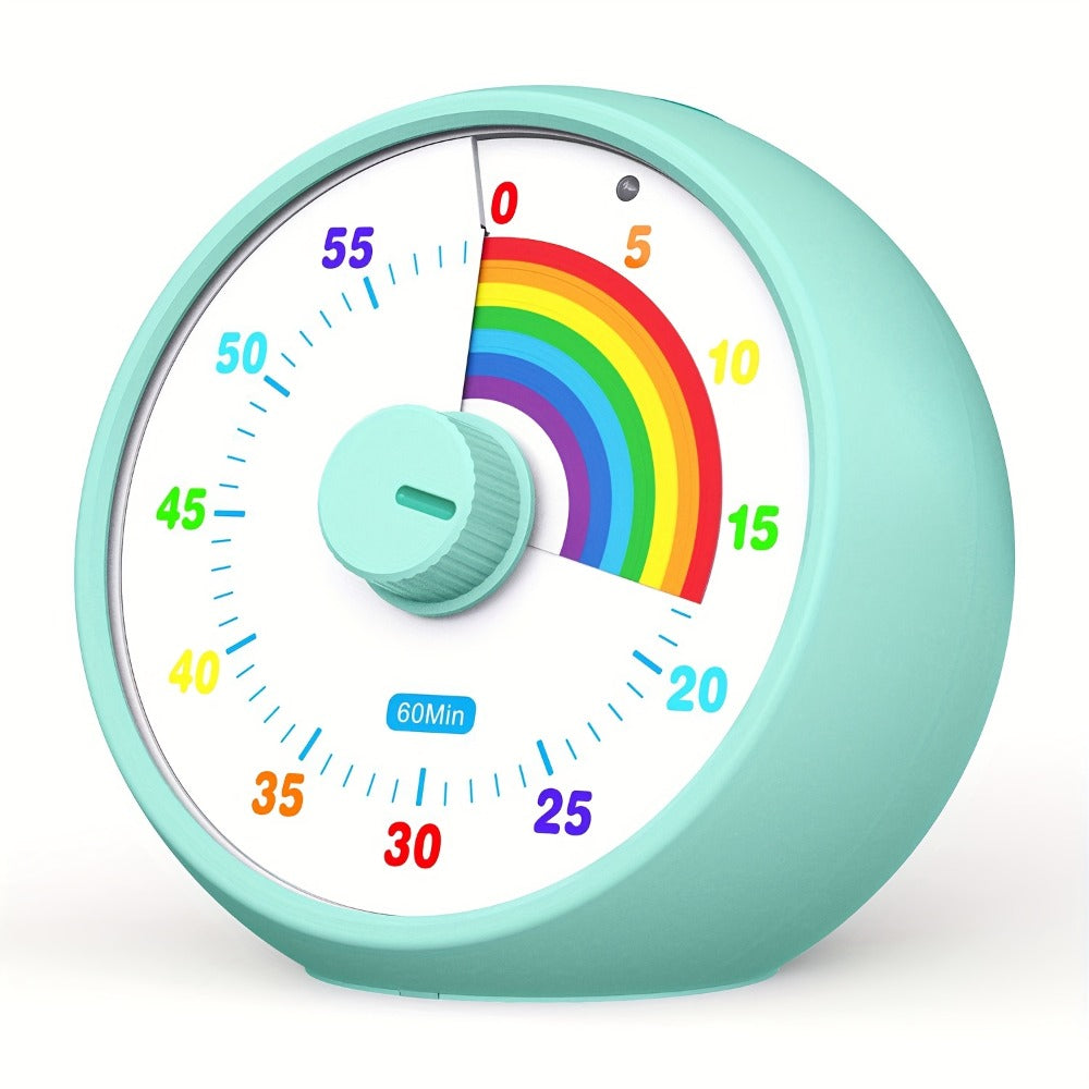 Visual Countdown Timer 60 Minute ¨C Silent Operation Time Management Clock for Classroom, Office, Kitchen & Desktop, Multiple Colors Available