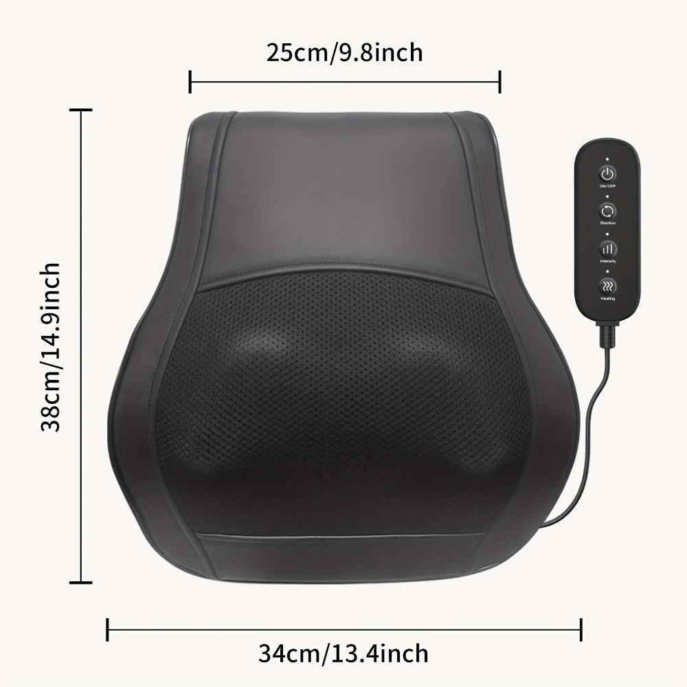 Shiatsu Back Massager with Heat Deep Tissue 3D Kneading for Neck Shoulder Back 3 Massage Modes 2 Heating Levels Electric Body Massager Gift for Mom Dad Women