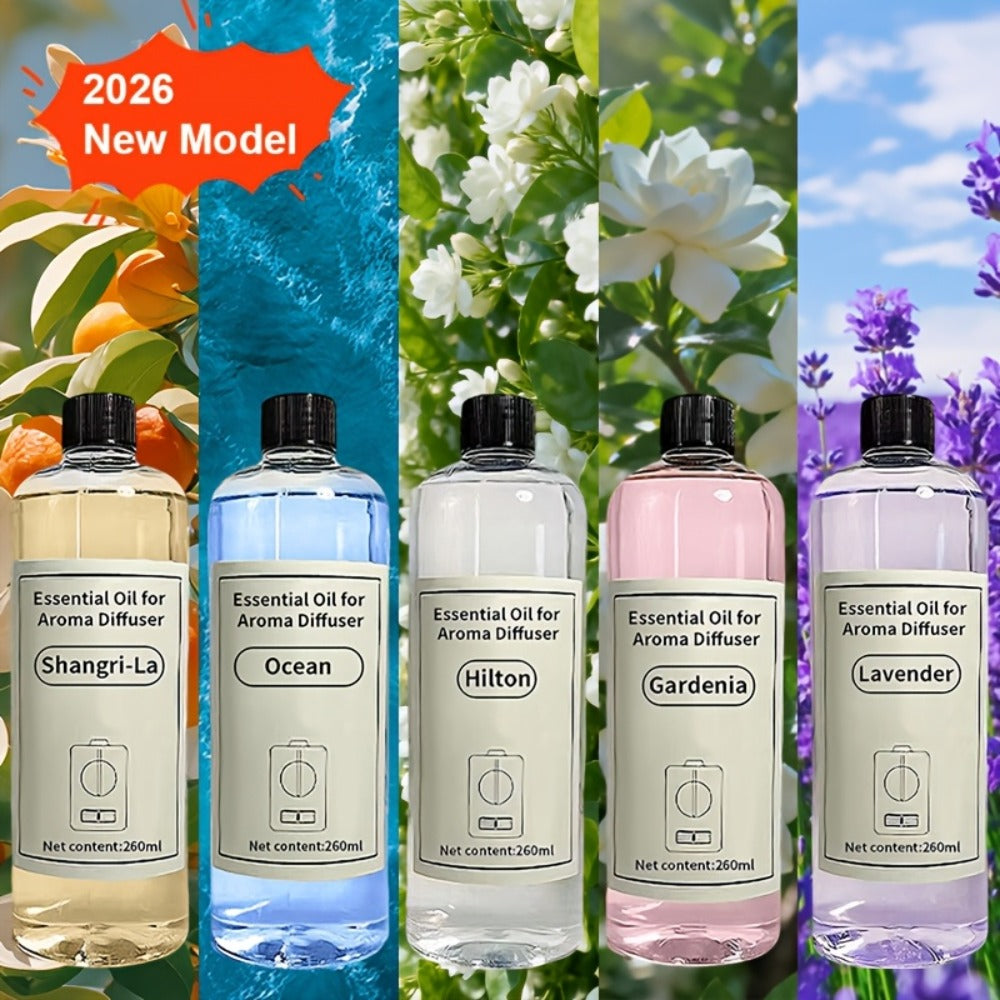 Essential Oil Refill for Aroma Diffusers - 16.91oz Large Capacity, Long-Lasting Fragrance, Anti-Spill Design, Odor Eliminating, Compatible with Most Diffuser Models, Rose Ocean Lavender Sandalwood