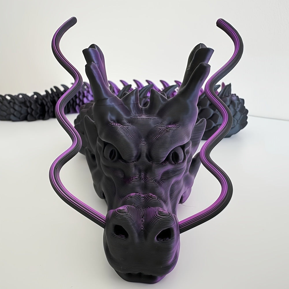 3D Printed Dragon 35.4 Inch with Flexible Joints ¨C Articulated Poseable Dragon Figurine for Car Dashboard, Home Decor & Desk Display, Perfect for Christmas, Halloween & Birthday Gifts